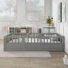 Streamdale Furniture Streamdale Montessori Floor Bed Frame With Door And Guardrail