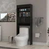 Streamdale Furniture Streamdale Morley 2-shelf Over The Toilet Cabinet Black Wengue