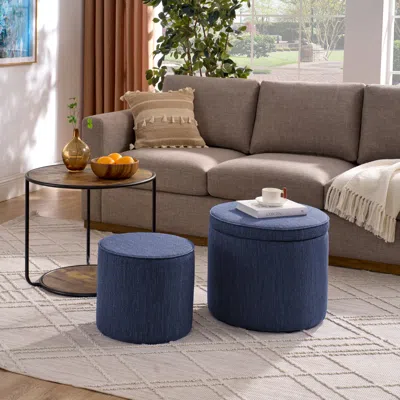 Streamdale Furniture Streamdale Multi-functional Ottoman With Drum Stool And Storage