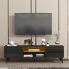 Streamdale Furniture Streamdale Multi-use Dark Brown Tv Furniture With Led Lights In Black
