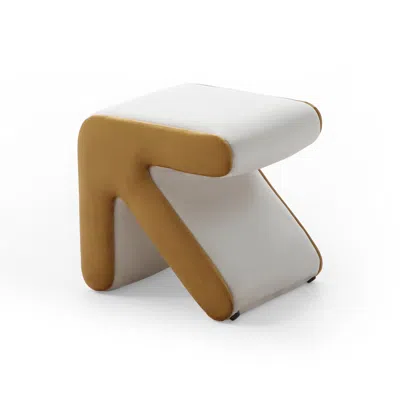 Streamdale Furniture Streamdale Multifaceted Velvet Ottoman For Living Room