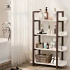 Streamdale Furniture Streamdale Multifunction Bookcase With Wood Frame & Plant Stand