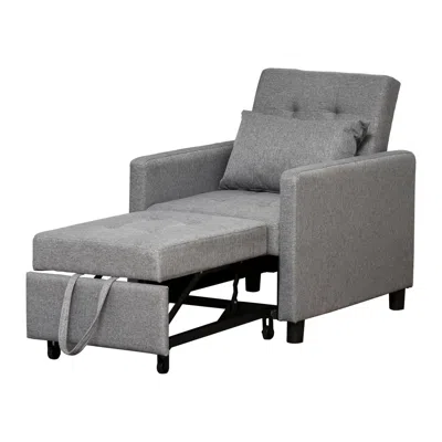 Streamdale Furniture Streamdale Multifunctional Convertible Sofa Lounger Bed (grey)