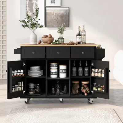 Streamdale Furniture Streamdale Multifunctional Kitchen Cart With Storage And Wheels