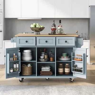 Streamdale Furniture Streamdale Multifunctional Kitchen Cart With Storage And Wheels