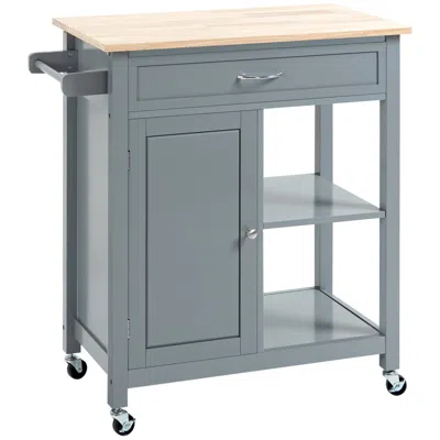 Streamdale Furniture Streamdale Multifunctional Kitchen Island Cart With Storage And Solid Top