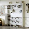 STREAMDALE FURNITURE STREAMDALE MULTIFUNCTIONAL SHOE CABINET WITH STORAGE & 6 DRAWERS