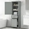 Streamdale Furniture Streamdale Multipurpose Floor Storage Cabinet, Adjustable Shelf, 2 Drawers