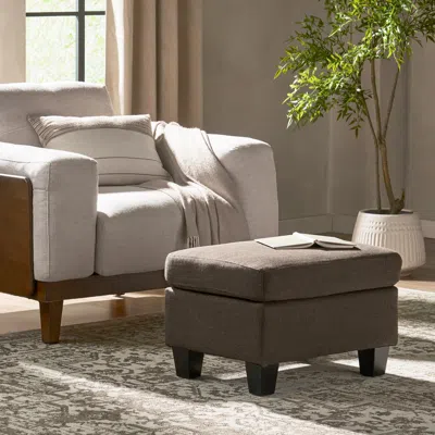 Streamdale Furniture Streamdale Multipurpose Footstool: Extra Seat, Side Table, Accent Piece In Brown