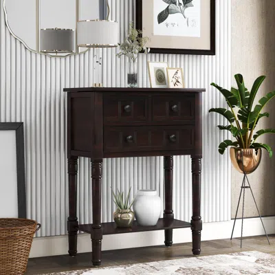 Streamdale Furniture Streamdale Narrow Console Table In Brown