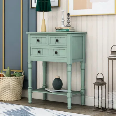 Streamdale Furniture Streamdale Narrow Console Table In Green