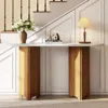 Streamdale Furniture Streamdale Narrow Console Table, Faux Marble Top, Entryway Table