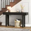 Streamdale Furniture Streamdale Narrow Console Table With Rattan & Drawers