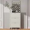 Streamdale Furniture Streamdale Narrow Shoe Cabinet With Flip Drawers