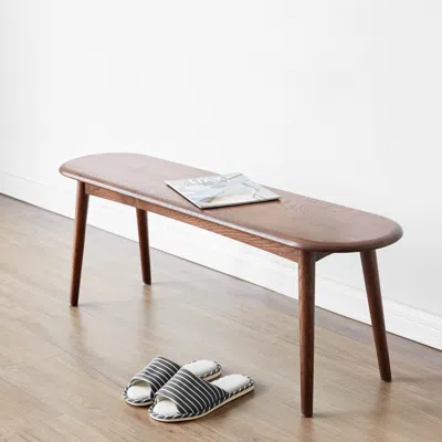 Streamdale Furniture Streamdale Natural Oak Wood For Dining Bench Table Bench For Living Room In Brown
