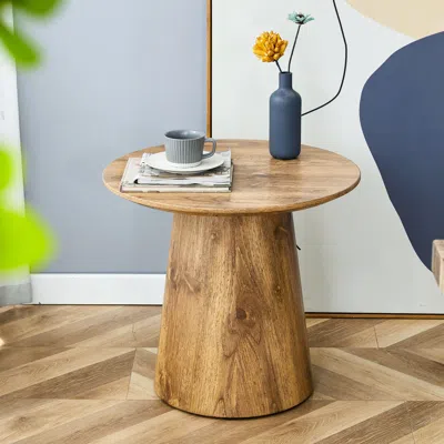 Streamdale Furniture Streamdale Natural Wood Grain Round Coffee Table