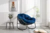 Streamdale Furniture Streamdale Navy Blue Outdoor Rattan Rocking Chair With Cushion