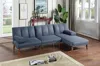 Streamdale Furniture Streamdale Navy Polyfiber Sectional Sofa With Adjustable Chaise