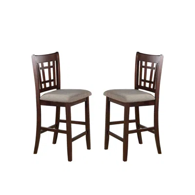 Streamdale Furniture Streamdale Neena Height Chair With Beige Upholstered Seat