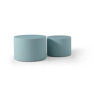 Streamdale Furniture Streamdale Nesting Coffee Table Set Of 2 In Blue