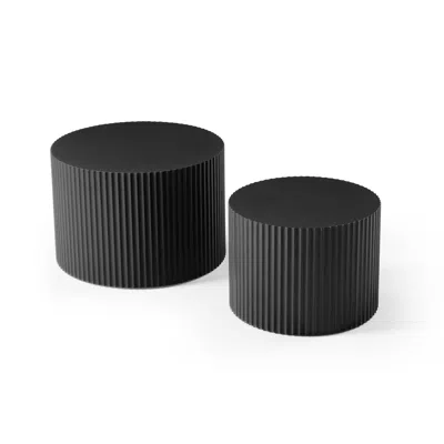 Streamdale Furniture Streamdale Nesting Table Set Of 2, Mdf Coffee Table Set For Living Room/leisure Area,black