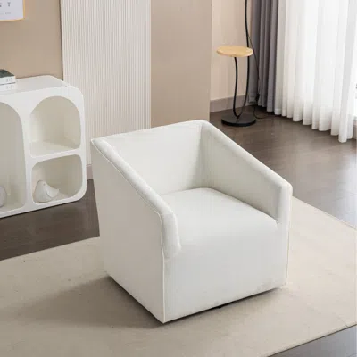 Streamdale Furniture Streamdale Nice Modern Upholstered Barrel Armchair, 360 Swivel