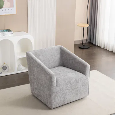 Streamdale Furniture Streamdale Nice Modern Upholstered Barrel Armchair, 360 Swivel