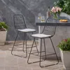 Streamdale Furniture Streamdale Niez Outdoor Wire Counter Stools With Cushions (set Of 2)