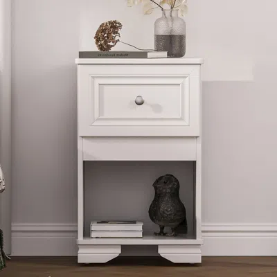 Streamdale Furniture Streamdale Nightstand Retro Style, Drawer & Shelf