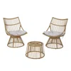 Streamdale Furniture Streamdale Nostalgic Wicker Chat Set: Papasan Chairs And Cage-frame Table