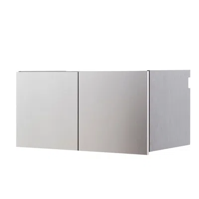 Streamdale Furniture Streamdale Nova Series Wood Wall Mounted Garage Cabinet In Metallic Gray