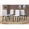 Streamdale Furniture Streamdale Noyes Faux Leather Seat Metal Frame Dining Chairs, Set Of 4, White