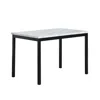 Streamdale Furniture Streamdale Noyes Metal Dining Table With Laminated Faux Marble Top