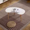 Streamdale Furniture Streamdale Nut Shape Coffee Table With Solid Wood Legs, 35x21 Inches