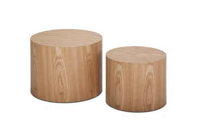 Streamdale Furniture Streamdale Oak Veneer Nesting Table Set