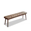 Streamdale Furniture Streamdale Oak Wood Dining Bench With Leather Cushion