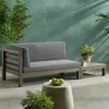 Streamdale Furniture Streamdale Oana Left Corner Bench And Coffee Table. Dark Grey