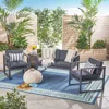 Streamdale Furniture Streamdale Oasis Aluminum Patio Chat Set With Plush Cushions