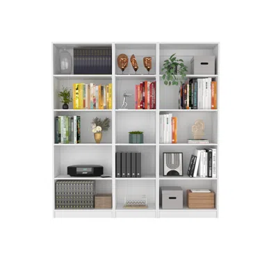 Streamdale Furniture Streamdale Olson 3 Piece Living Room Set With 3 Bookcases