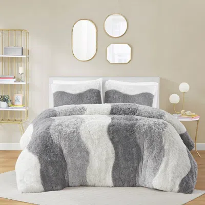 Streamdale Furniture Streamdale Ombre Shaggy Faux Fur Comforter Set