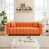 Streamdale Furniture Streamdale Orange Tech Fabric 3-seat Sofa (80in, Waterproof, Anti-cat)