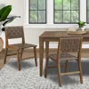 Streamdale Furniture Streamdale Oslo Faux Leather Woven Dining Chairs Set Of 2