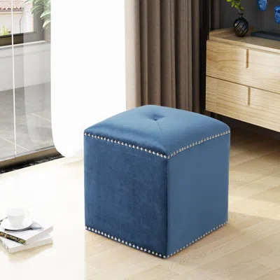Streamdale Furniture Streamdale Ottoman For Indoor Home Use In Blue