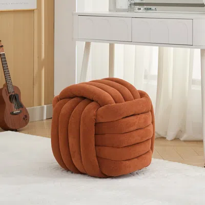 Streamdale Furniture Streamdale Ottoman Vanity Stool Knotted Fabric, Modern, Stylish