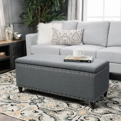 Streamdale Furniture Streamdale Ottoman With Hidden Storage In Gray