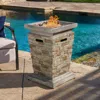 Streamdale Furniture Streamdale Outdoor 19.50" Fire Column - 40,000 Btu, Natural Stone (tank Inside)