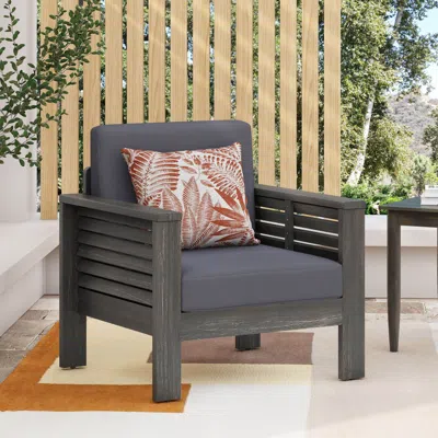 Streamdale Furniture Streamdale Outdoor Acacia Wood Club Chairs With Cushions