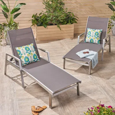 Streamdale Furniture Streamdale Outdoor Chaise Lounge Set - Aluminum Frame, Adjustable