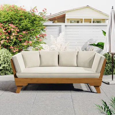 Streamdale Furniture Streamdale Outdoor Daybed Sofa With Pillows & Removable Cushion