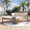 Streamdale Furniture Streamdale Outdoor Daybed, Teak Wood, Cushions